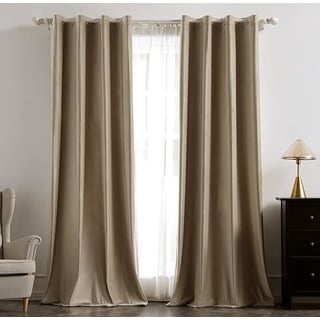 MIULEE Beige Samtvorhang Ösen 2er Set 140X160, Blickdichte Vorhänge Samt Kurz für Schlafzimmer Wohnzimmer, Wunderschön Weich Vorhang Verdunkelung Velvet Curtains, Verdunkelnd Samt Gardinen Blickdicht