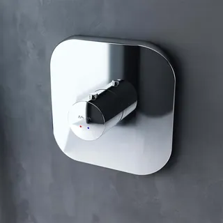 AM.PM Unterputz-thermostat, Wandthermostat, UP-Brausearmatur mit Thermo, Duscharmatur Thermostat, 38°C , Thermostat Mischbatterie Dusche mit Verbrühschutz Wandmontage, Chrom