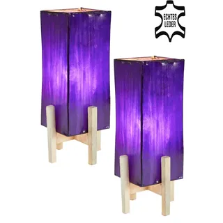 2er Set Tischlampe Orient Lampe Leuchte Boho Weiß Metall 30cm Orientalisch Deko