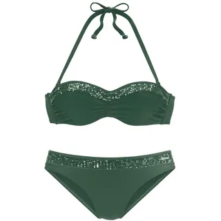 bruno banani Bügel-Bandeau-Bikini Damen smaragd Gr.34 Cup E