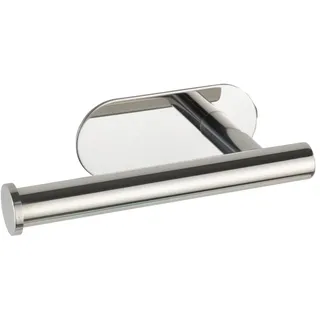 WENKO Turbo-Loc Toilettenpapierhalter Orea Shine, Befestigen ohne bohren, Papierrollenhalter für griffbereite Aufbewahrung des WC-Papiers, rostfreie Qualität aus Edelstahl glänzend, 16 x 4,5 x 7 cm