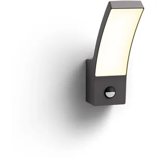 Philips Außenwandleuchte Aluminium 24,0 cm inkl. Sensor IP44 anthrazit