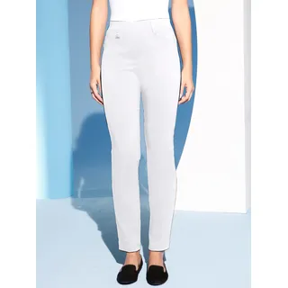 Stretch-Hose ASCARI, Damen, Gr. 25, Kurzgrößen, weiß, 74% Viskose, 23% Polyamid, 3% Elasthan, unifarben, lang, Hosen Stretch-Hose