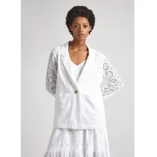 Pepe Jeans für Damen. PL402376 Marisa Blazer weiß (M), Lässig, Baumwolle