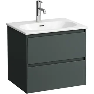 LAUFEN LUA Komplettset, Waschtisch inklusive Waschtischunterschrank, 600x515x440mm, H8600832661041, Farbe: Verkehrsgrau