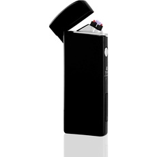 TESLA Lighter T14 Lichtbogen-Feuerzeug, elektronisches USB Feuerzeug, Double-Arc Lighter, wiederaufladbar Schwarz