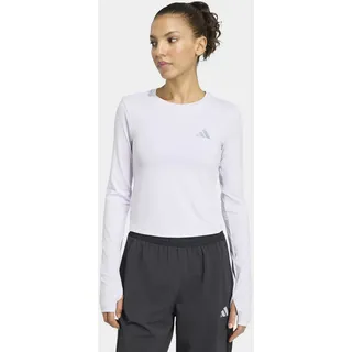Laufshirt ADIDAS PERFORMANCE "ADI365 RUNNING ESSENTIALS LONGSLEEVE", Damen, Gr. M, frozen lila, Obermaterial: 88% Polyester, 12% Elasthan, Rundhals, Shirts Laufshirt