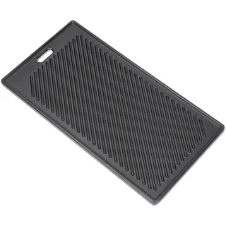 Denmay 45 x 24 cm Wendegrillplatte aus Gusseisen für alle RÖSLE VIDERO Gasgrills G2, G3, G4 und G6 (ab Modelljahr 2021) Universal Zubehör Grillplatte Grillplatte