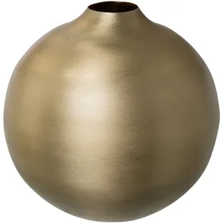 Creativ deco Tischvase "Dekovase aus Aluminium" Höhe ca. 13 cm, Dekoobjekt, goldfarben