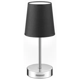 MONZANA® Nachttischlampe 32cm Stoffschirm E14 Grau Taupe Anthrazit Weiß Wohnzimmer Schlafzimmer Lampe Leuchte Tischlampe Nachttischleuchte Tischleuchte - Grau