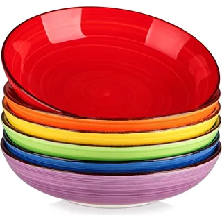 vancasso Bonita Suppenschalen Set 6er 1500ml Pasta Salat Müslischalen 50 OZ Bunt
