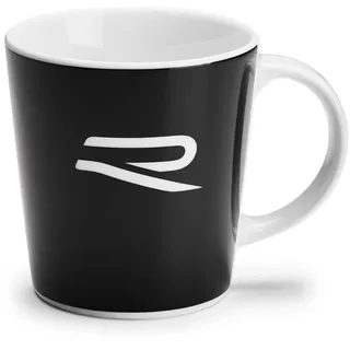 Volkswagen 5H6069601 Porzellantasse Becher R-Design Tasse Henkelbecher Kaffeetasse, schwarz/weiß