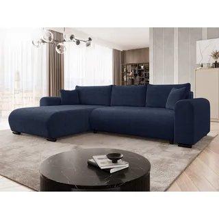 Mirjan24 Eckcouch L-Form mit Bettkasten und Schlaffunktion Blau