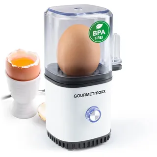 GOURMETmaxx Eierkocher für 1 Ei + Eipicker Weiß