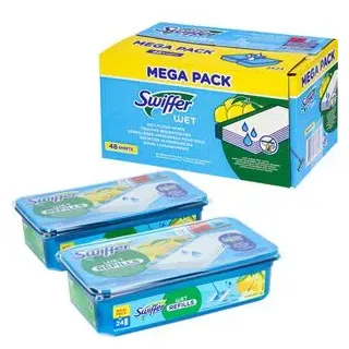 Swiffer WET REFILLS Feuchte Bodentücher Mikrofaser, 48 St.
