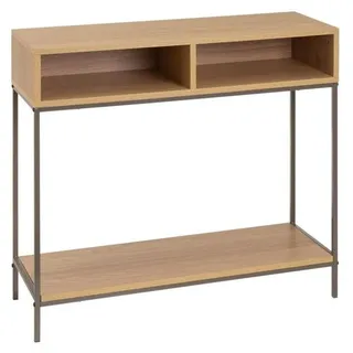 Drw Konsole 2 Öffnungen 1 Einlegeboden 100 x 40 x 75 Natur/Grau