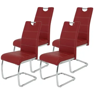 Hela Freischwinger Flora Baumwolle rot 4er Set