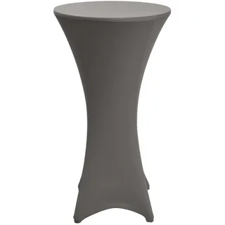 Beautissu Stehtischhusse Stella Ø 80 cm Anthrazit , Textil , 80x120 cm , Heimtextilien, Bezüge