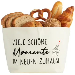 teng hong hui Brotkorb aus Stoff,Einzugsgeschenke Wohnung Haus Brötchenkorb Einweihungsgeschenk Brotkorb Stoff Geschenk zum Einzug oder Auszug Geschenk zum Einzug Umzug Brottasche