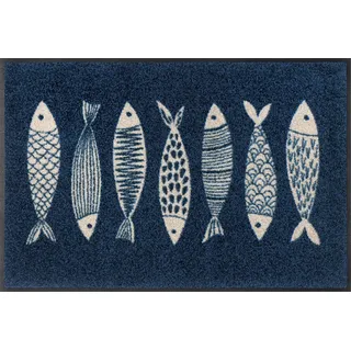 Wash+Dry Fußmatte Fish Tango 50x75cm, innen und außen, waschbar