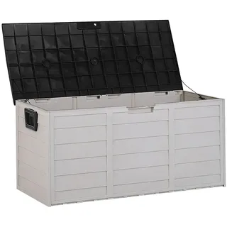 Beliani Auflagenbox 112 x 50 cm 1-tlg. grau, schwarz