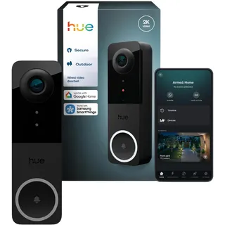 Philips Hue Secure Kabelgebundene Türklingelkamera Schwarz