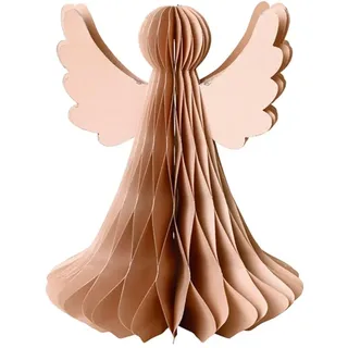 Broste Copenhagen Engel mit Silber Glitzer L Dusty pink 21 cm