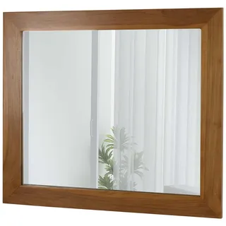 MCW Teak-Wandspiegel Braun , Holz , Teakholz , 80x71x3 cm , Spiegel, Wandspiegel