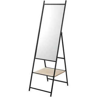 [en.casa] Standspiegel Chamois 40 x 150 cm Schwarz