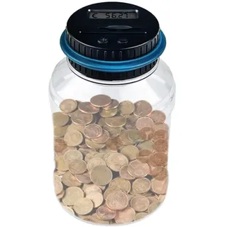 Kellegour Digitale Spardose mit Zähler 1.8L,Elektronisch Sparschwein mit LCD Anzeige,Coin Bank Sparschwein,Euro Geld Sparen Box Große,Digitale Spardose mit Münzzähler,für Erwachsene Geschenk