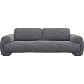 flexlux Couch Polyester 3-Sitzer Grau