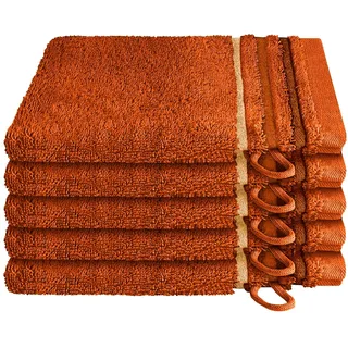 Skyline Color Waschhandschuh 16 x 22 cm orange 5 St.