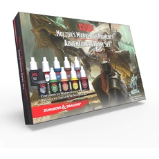 The Army Painter Dungeons and Dragons Nolzur’s Marvelous Pigment Adventurers Paint Set, 10 Acrylfarben und 1 Einsteiger-Pinsel, Miniatur zum Bemalen, für Rollenspiele und Tabletop