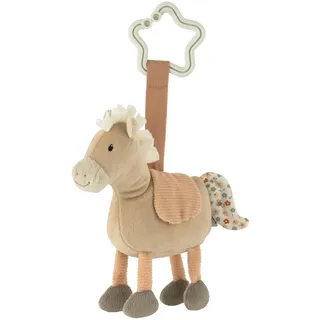 Sterntaler Spielzeuganhänger Pferd Sunny - Kinderwagen Spielzeug aus weichem Stoff - Baby Spielzeug zum Aufhängen, lichtbeige