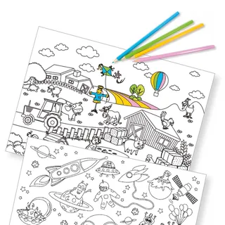Papier-Tischsets – praktische Platzsets als Abreißblock für Kinder zum Ausmalen – Kids Fun – Color ME