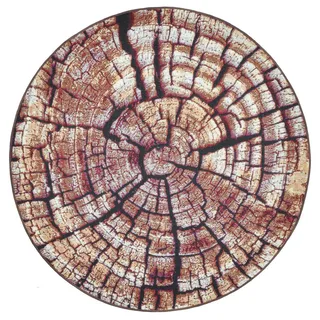 Gino Falcone Outdoorteppich Aurora 300x300 cm , Textil , Holz Optik , Rund , 300x300 cm , Oeko-Tex® , für Fußbodenheizung geeignet, leicht zusammenrollbar, pflegeleicht, strapazierfähig, vegan , Teppiche und Böden, Teppiche, Outdoorteppiche