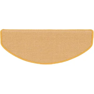 Pergamon Natur Sisal Stufenmatten 15Er-Set , Honig , Textil , Rund , 24x65 cm , rutschfeste Unterfläche , Teppiche und Böden, Bodenbeläge