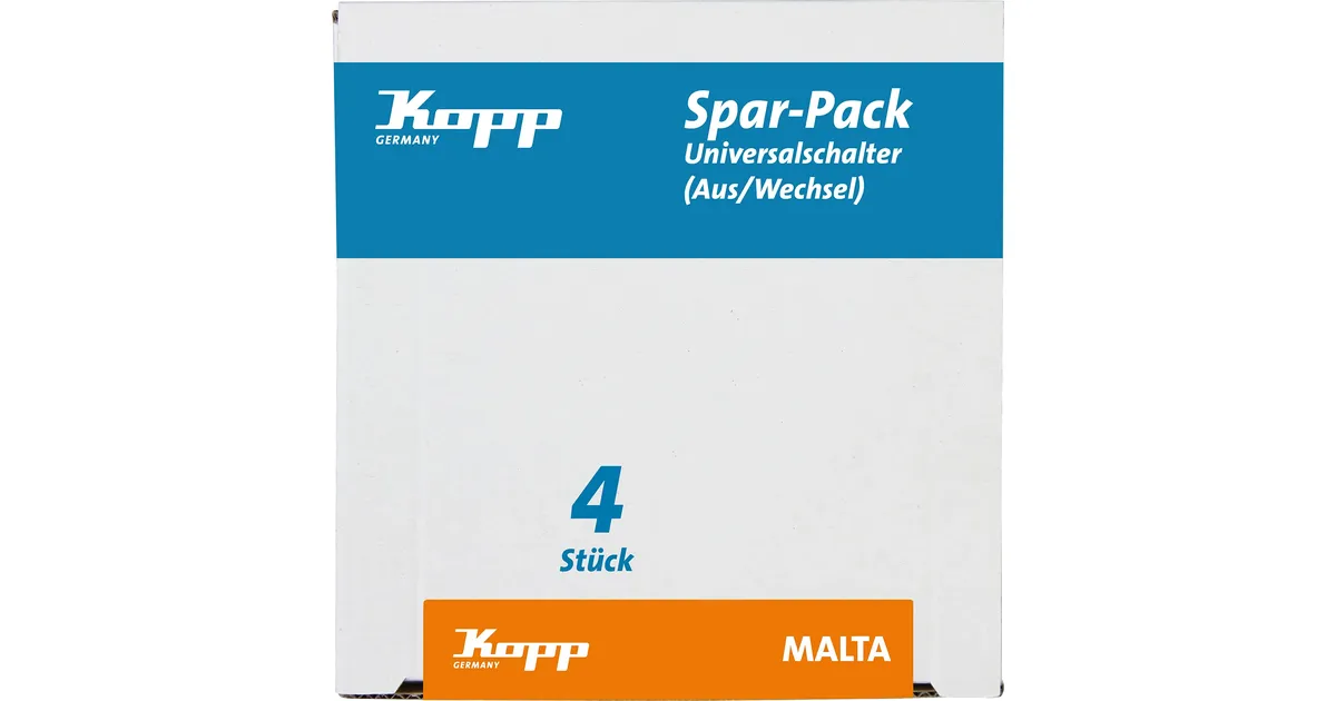 Kopp Malta Set 4 Interruttori Universali (Magnetotermici E Bistabili) – Bianco Artico - 2