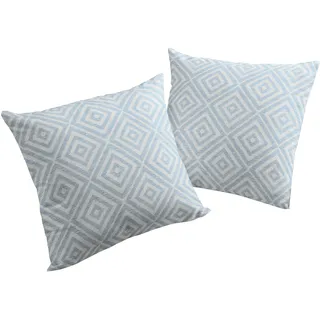 Dekokissen WIRTH "Telfort" Gr. 2, blau (blau, gemustert), B:50cm L:50cm, Obermaterial: 100% Polyester, Dekokissen_Sitzkissen_Kissenhüllen, Dekokissen