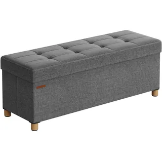 Songmics Sitzbank Melisa mit Stauraum, Klappbar 38 x 110 cm Grau