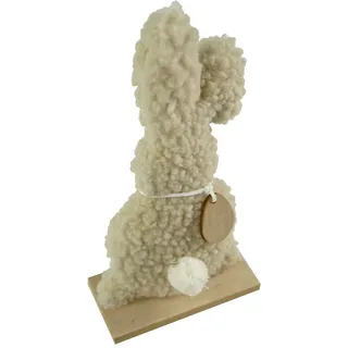 Plüsch Deko Osterhase mit Kette in Farbe beige, 23cm