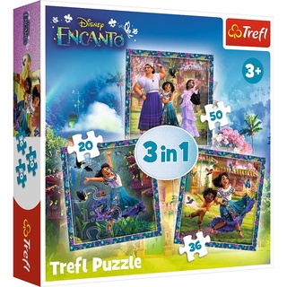 Trefl 34866 Encanto, 1, 20 bis 50 Elementen Puzzles mit den Helden des DisneyMärchens Unser magischer Kinder ab 3 Jahren