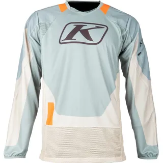 Klim Dakar Langarm-trikot - Synth Slate Gray / Peyote - L