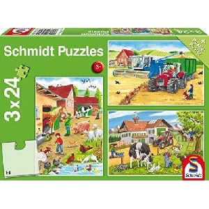 Schmidt Spiele &#8220;Auf dem Bauernhof&#8221; Puzzle (3 x 24 Teile) um 7,24 € statt 9,29 €