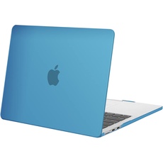 MOSISO Hülle Kompatibel mit MacBook Air 13,6 Zoll 2024 2023 2022 M3 A3113 A2681 M2 Chip mit Liquid Retina Display Touch ID,Schützend Plastik Hartschale Schutzhülle Case, Wasserblau
