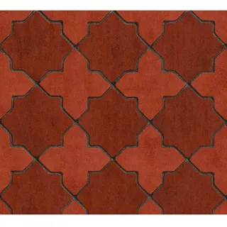 AS-Creation Vliestapete New Walls Fliesenoptik Leicht Strukturiert Rot Grau FSC®
