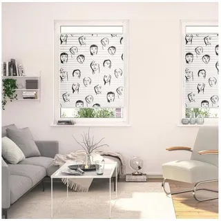 Lichtblick ORIGINAL »Plissee Klemmfix, ohne Bohren, blickdicht, Faces - Schwarz« schwarz