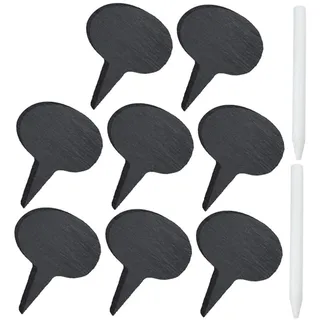 LIFKOME Schwarze Schiefer Käseetiketten Teiliges Set mit Abwischbaren Kreide Markern Wiederverwendbar für Käseplatten Dessert Beschriftung für Charcuterie Cupcake Toppers