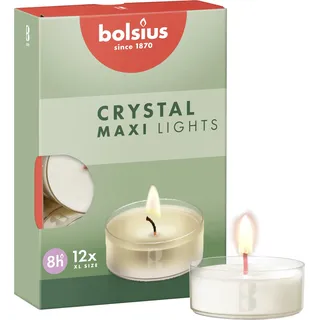 Bolsius Maxi XL Teelichter 12 St. transparent