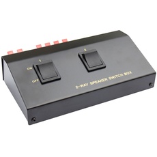 Bild Lautsprecher Umschaltbox zum Anschluss von 2 Lautsprecherpaaren, Lautsprecher Bausatz, Schwarz